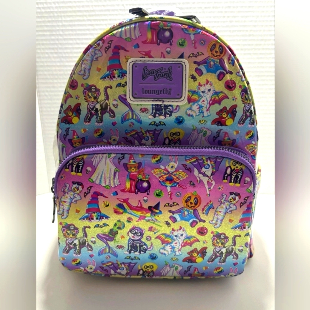 Loungefly Lisa Frank Halloween Glow in the Dark Mini Backpack RARE